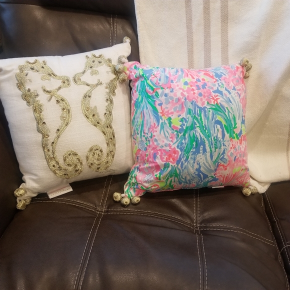 Lilly Pulitzer Other - Lilly Pulitzer Hold Your Horses Embroidered pillos